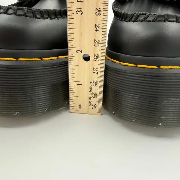 Dr. Martens Unisex Adrian Quad Black Leather Platform Loafers - Size 10 Men's - Picture 16 of 16